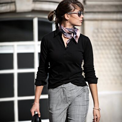 Women's Carlington deluxe long sleeve polo Thumbnail