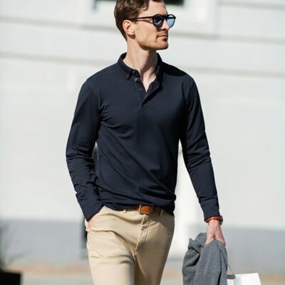 Carlington – deluxe long sleeve polo Thumbnail