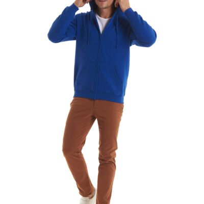 Adults Classic Full Zip Hooded Sweatshirt Thumbnail