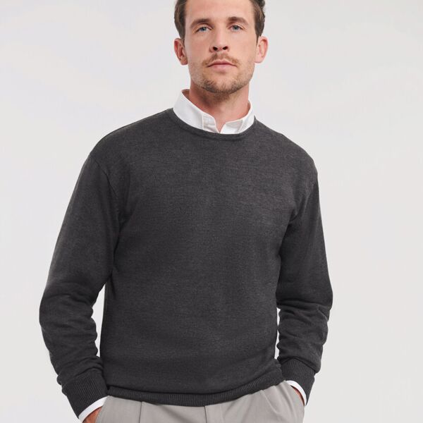 Crew neck knitted pullover Thumbnail